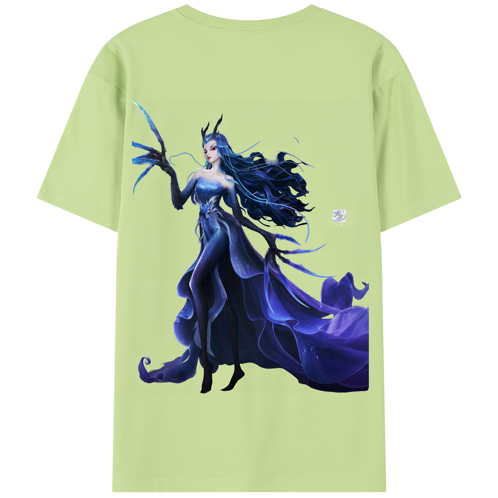（画像用） Ne Zha 2 ナタ 魔童の大暴れ 綿100％半袖Tシャツ（背面プリント）